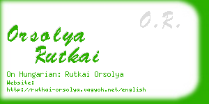 orsolya rutkai business card